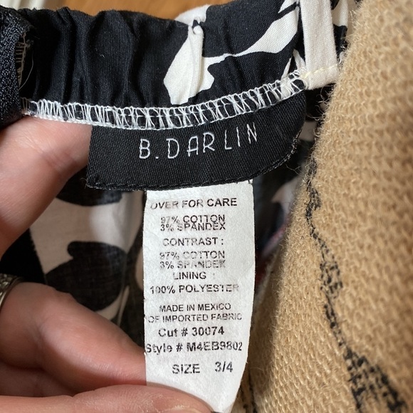 B Darlin Black White Dress w Pink Size 3/4 - Picture 5 of 6